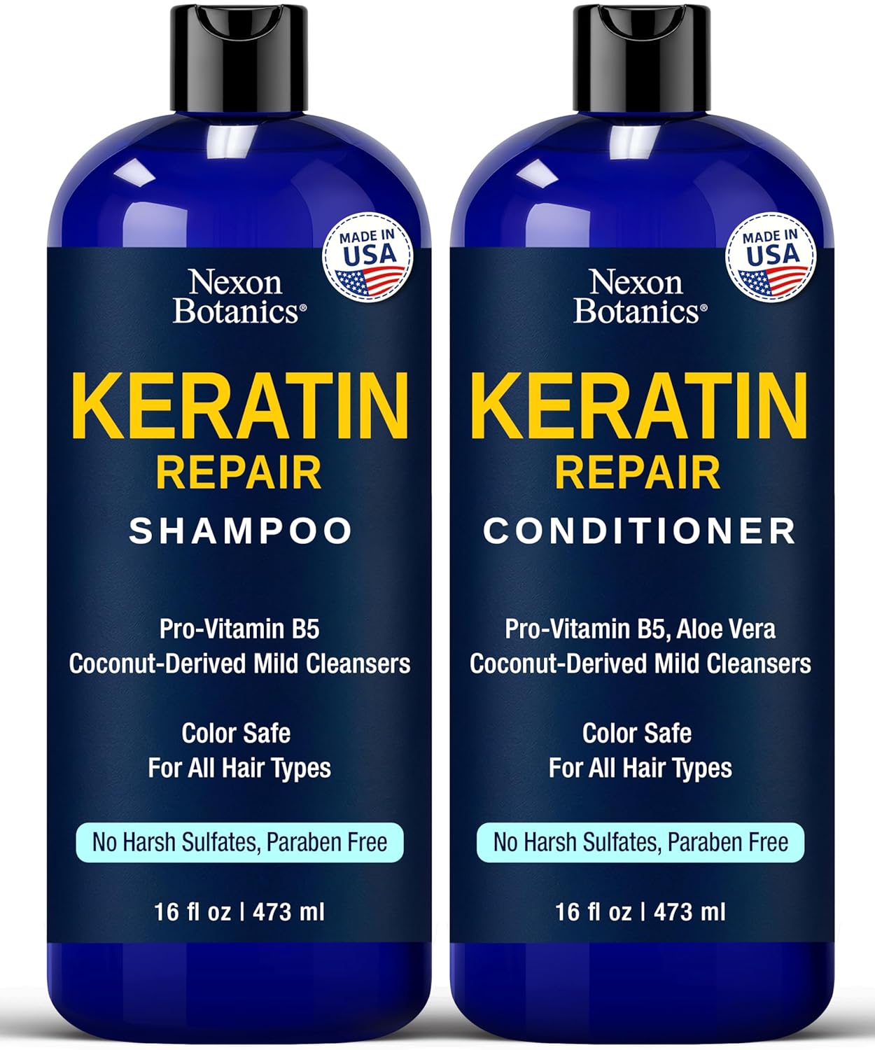 Keratin Shampoo and Conditioner Set 16 fl oz