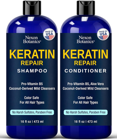 Keratin Shampoo and Conditioner Set 16 fl oz