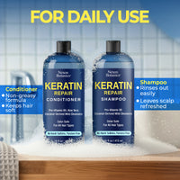 Keratin Shampoo and Conditioner Set 16 fl oz