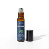 Nexon Botanics Peppermint Pre-Diluted Roll-On 10ml amber glass bottle with stainless steel rollerball and black cap.