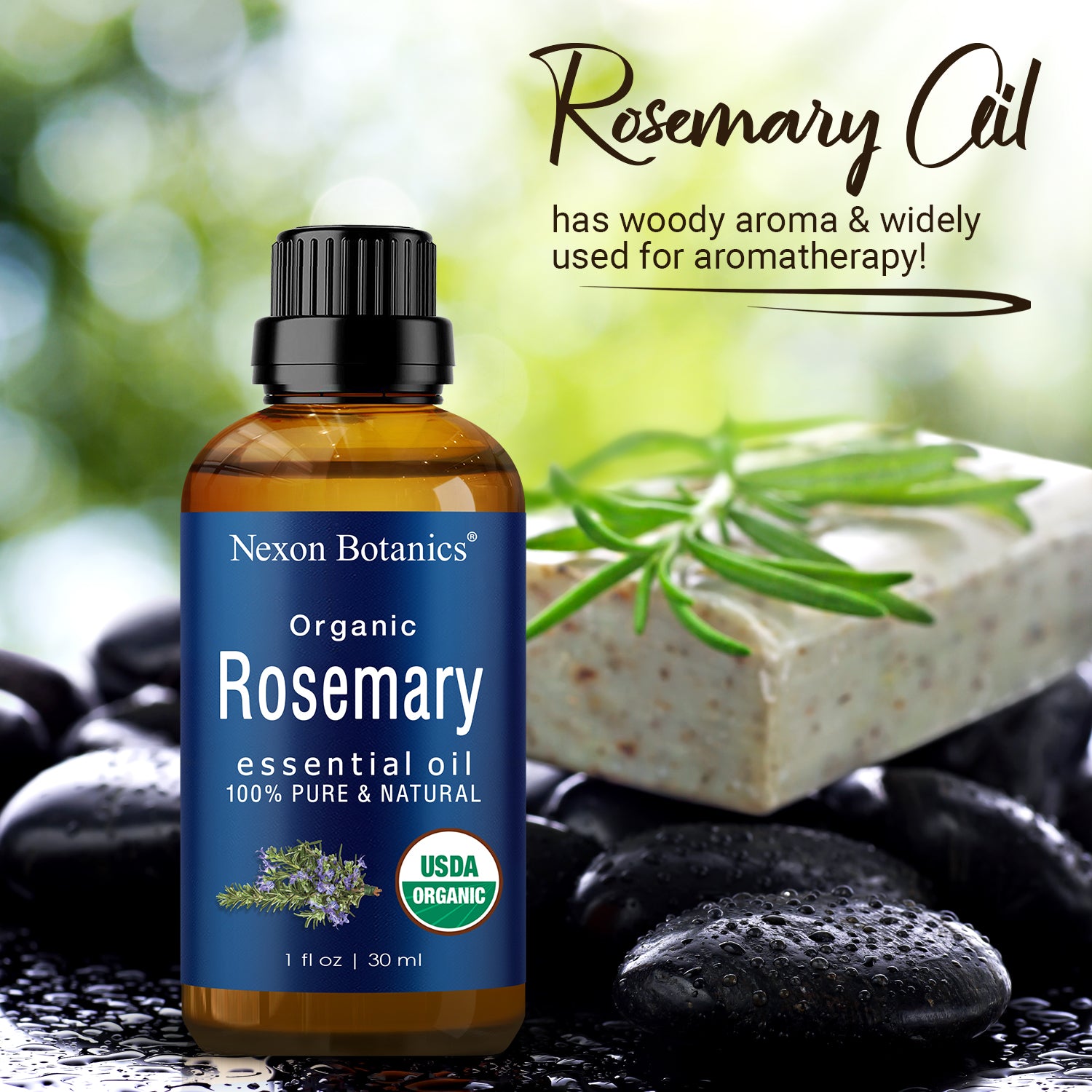 100% Pure Rosemary Essential Oil - Premium Rosemary Oil for Aromathera –  First Botany