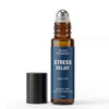 Stress Relief Essential Oil Roll-On a wonderful blend of Lemon, Black Spruce, Geranium, Lavender, Ylang-Ylang, Sweet Orange, Patchouli, Clary Sage, and Frankincense Oils.