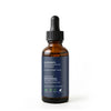 An amber glass dropper bottle of Rosemary essential oil by Nexon Botanics, featuring a dark navy-blue label and a black dropper cap, set against a plain white background.