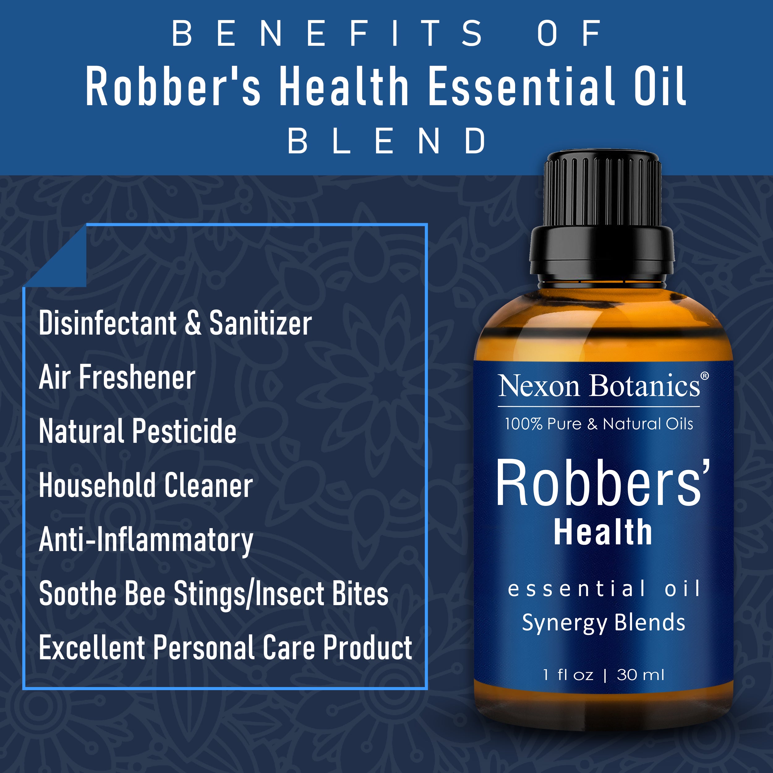 Robbers' Relief: 30ml. (Compare to Thieves by Young Living). A Powerful & Therapeutic Combination of 5 Essential Oils: Clove, Cinnamon, Lemon